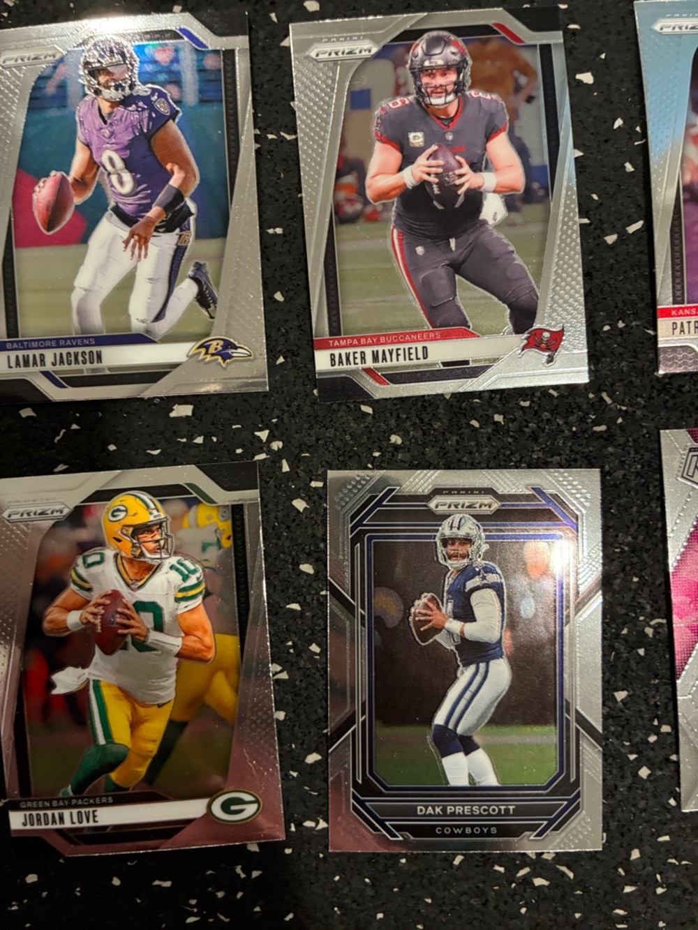NFL Trading Card QB Lot - Assorted Players (Silver/White Accents) - Picture 2 of 3